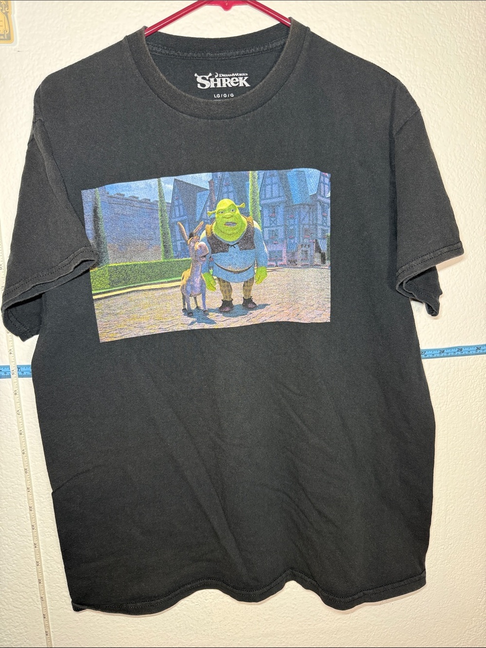 DreamWorks Shrek Black Tee with Green Shrek Graphic